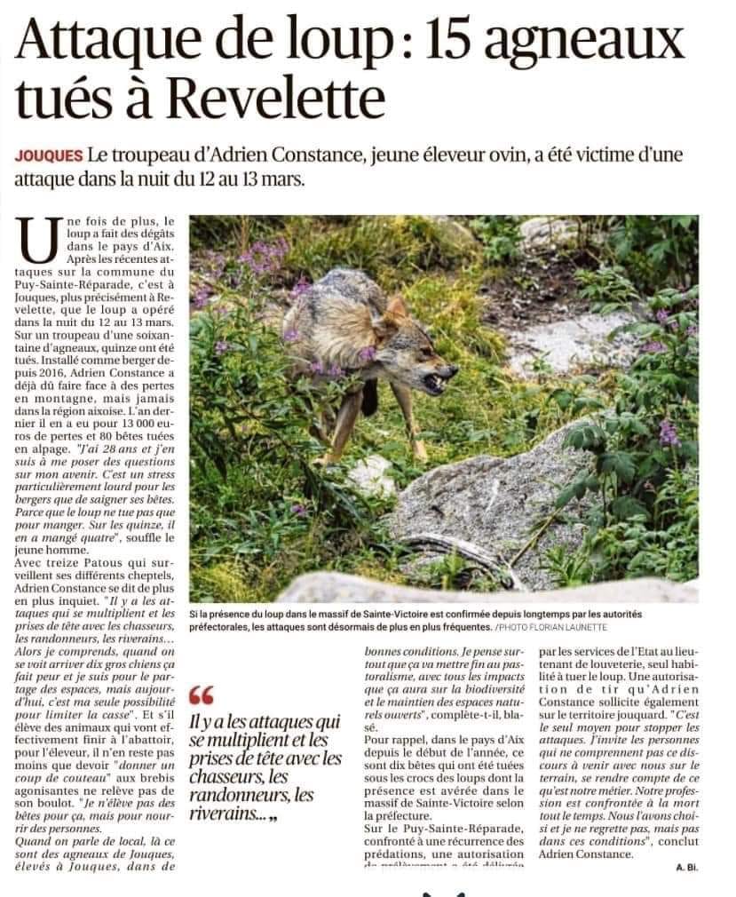 Article de &quot;La Provence&quot; du 17 Mars 2024.